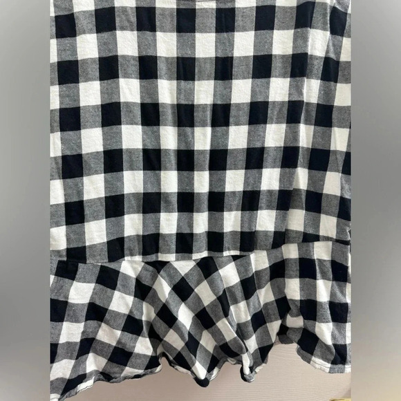 BP cropped black and white plaid shirt size XS - Picture 2 of 5